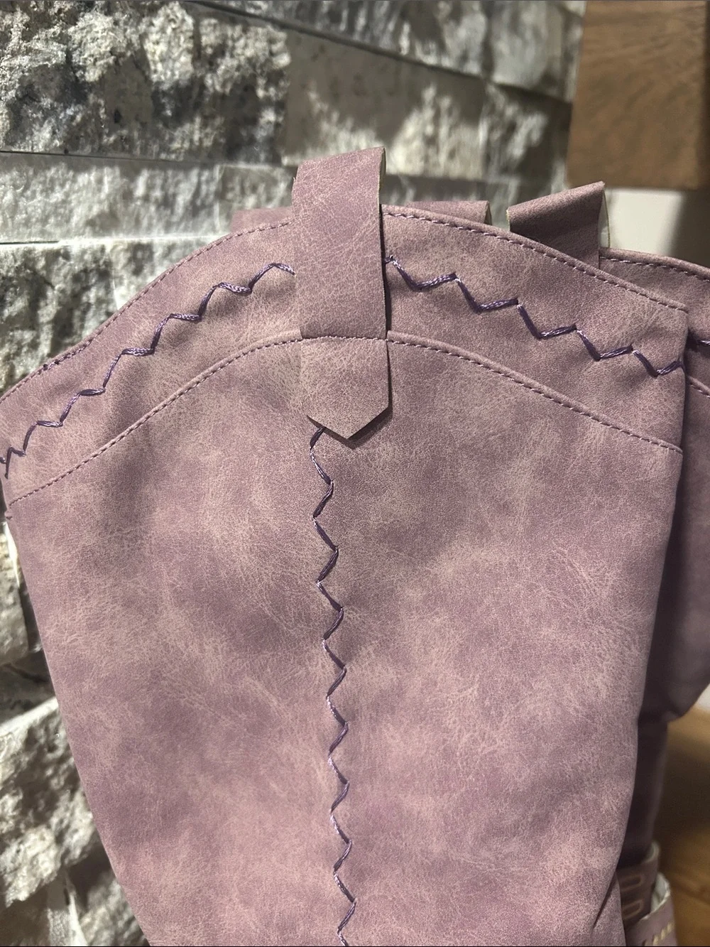 Women's Lavender faux suede Mid-Calf Western Boots NEW size 8 (39)